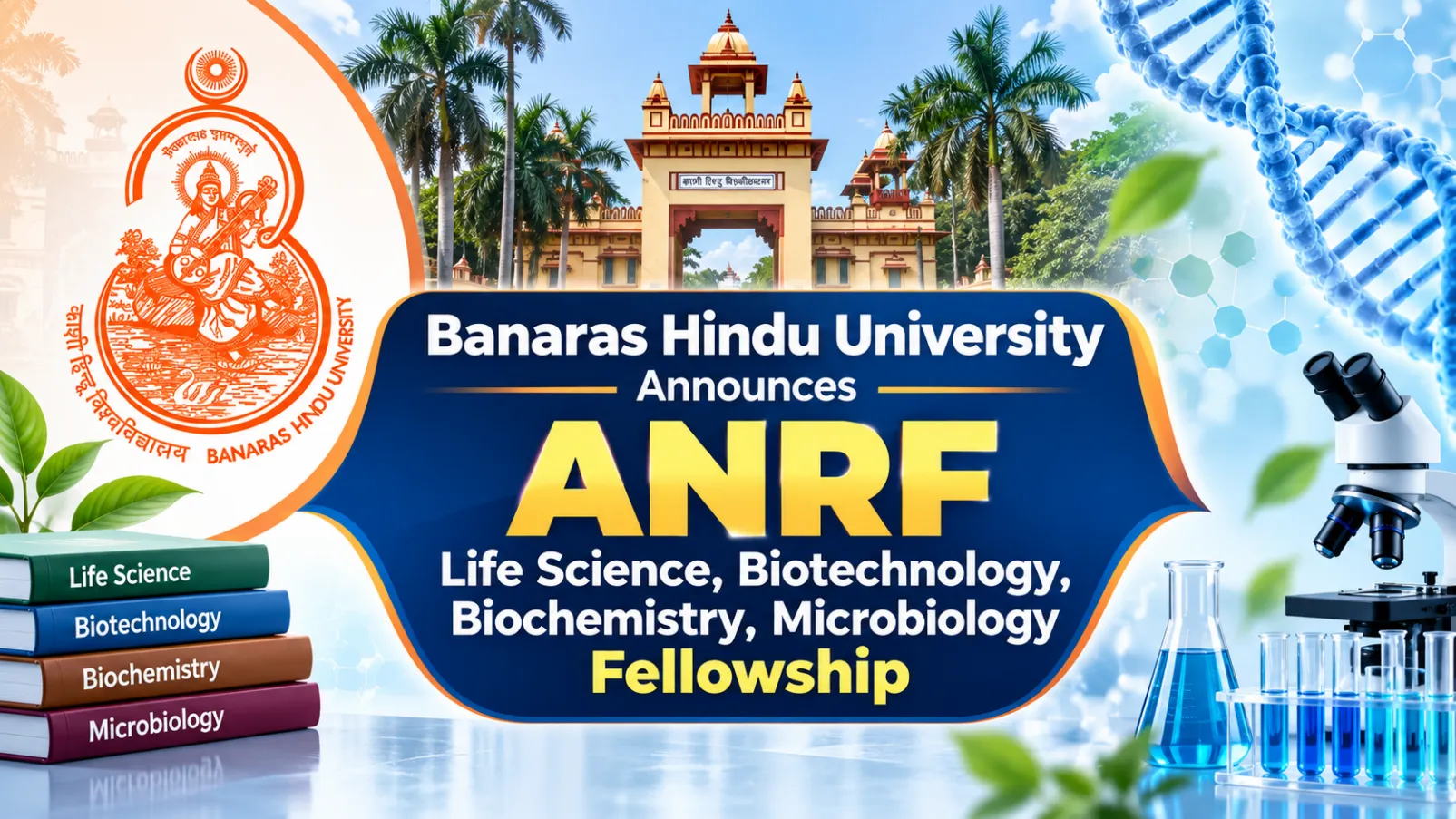 Banaras Hindu University Announces ANRF Life Science, Biotechnology, Biochemistry, Microbiology Fellowship
