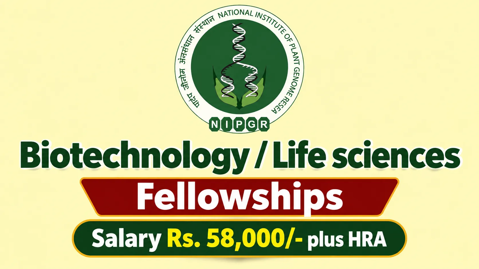 Biotechnology / Life sciences Fellowships at BRIC-NIPGR
