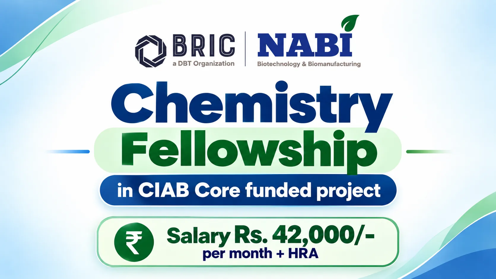 Chemistry Fellowship in CIAB Core funded project at NABI