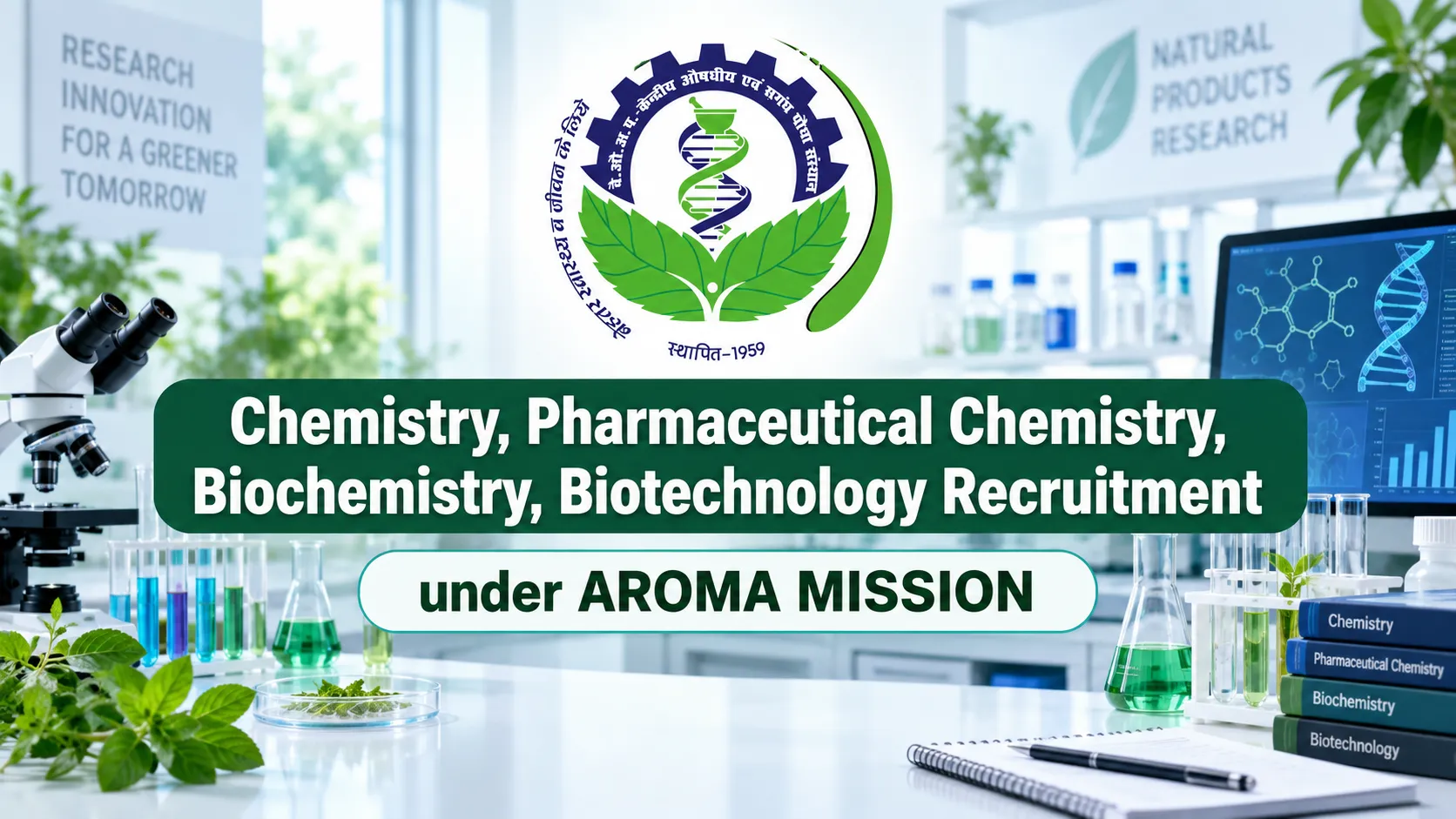 Chemistry, Pharmaceutical Chemistry, Biochemistry, Biotechnology Recruitment under AROMA MISSION