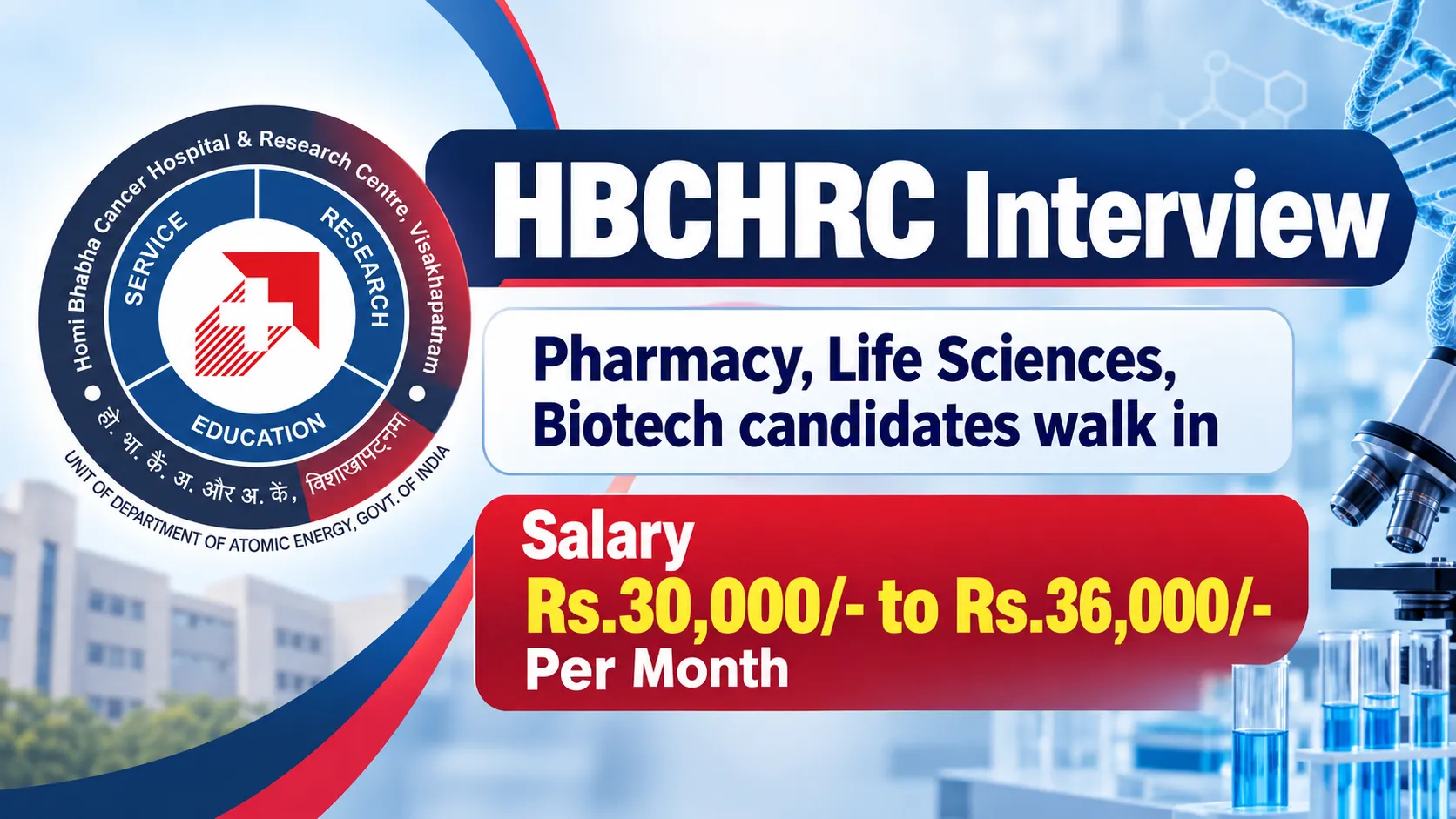 HBCHRC Interview : Pharmacy, Life Sciences, Biotech candidates walk in