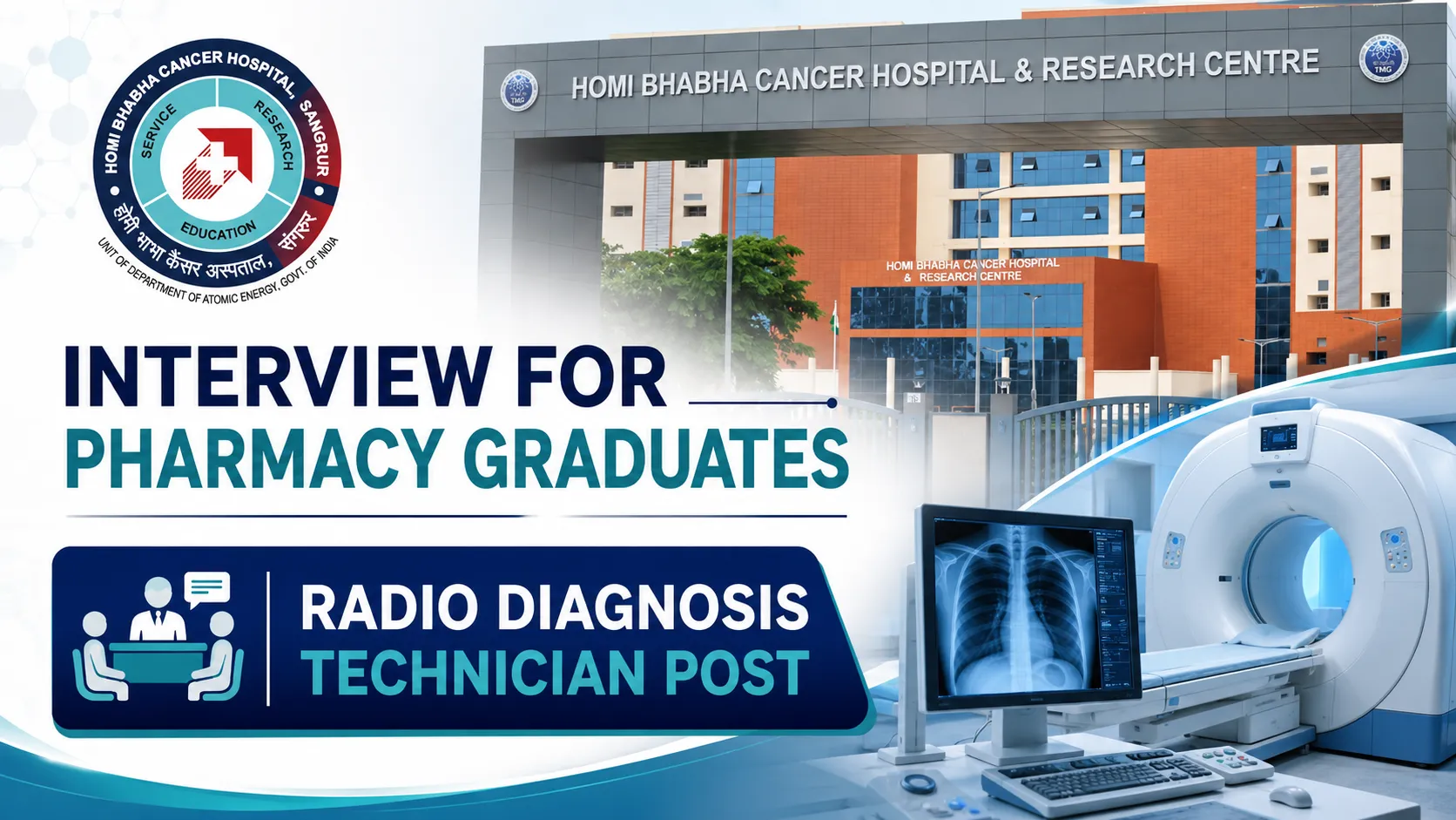 Interview for Pharmacy graduates at Homi Bhabha Cancer Hospital