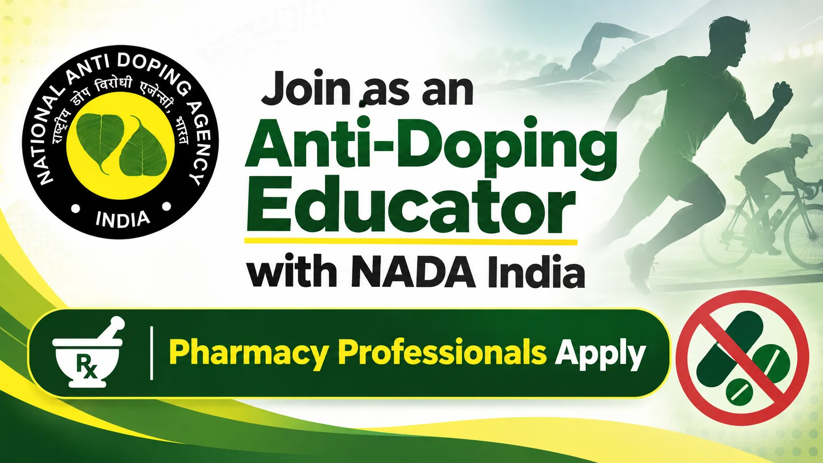 Join as an Anti-Doping Educator with NADA India - Pharmacy Professionals Apply