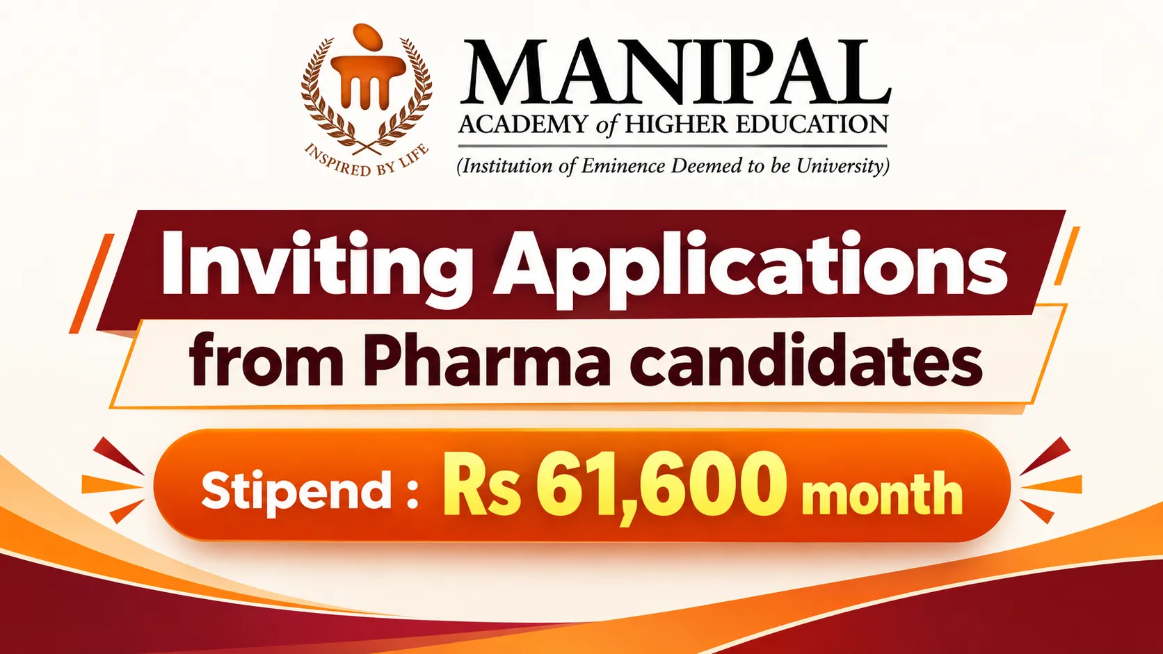 MAHE inviting applications from Pharma candidates