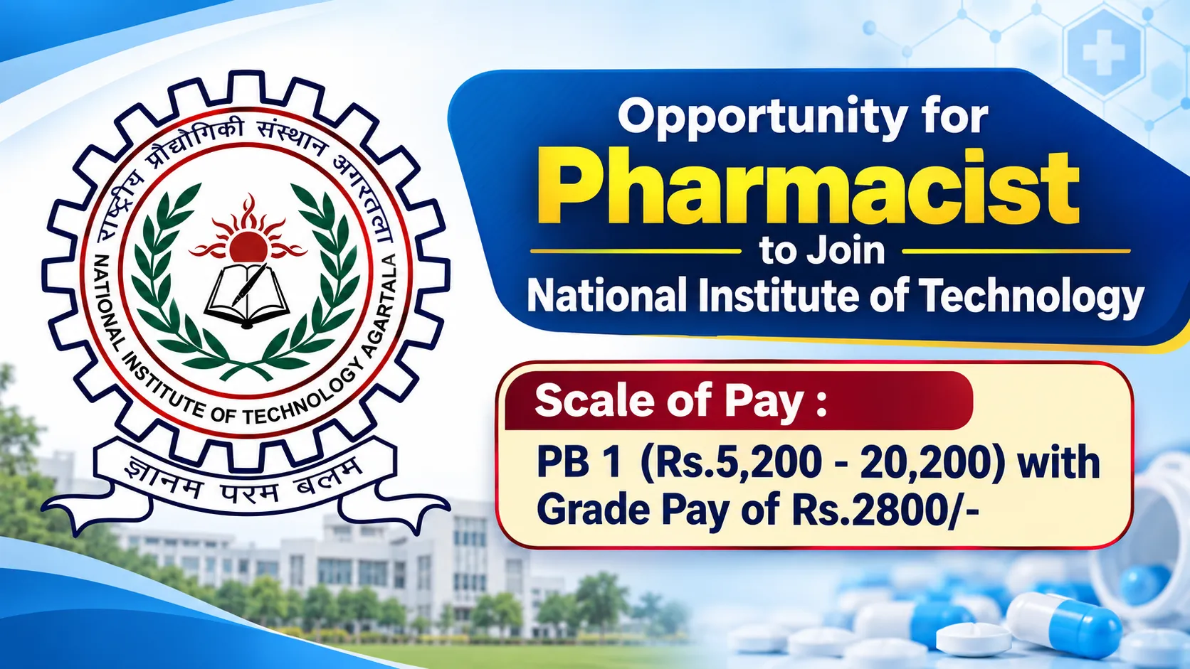 Opportunity for Pharmacist to Join National Institute of Technology