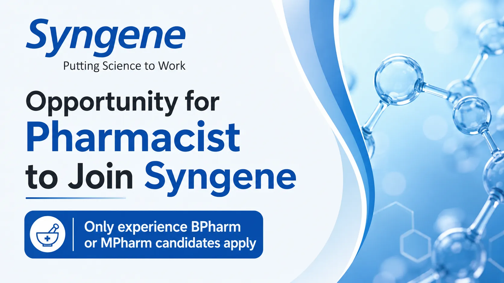 Opportunity for Pharmacist to Join Syngene