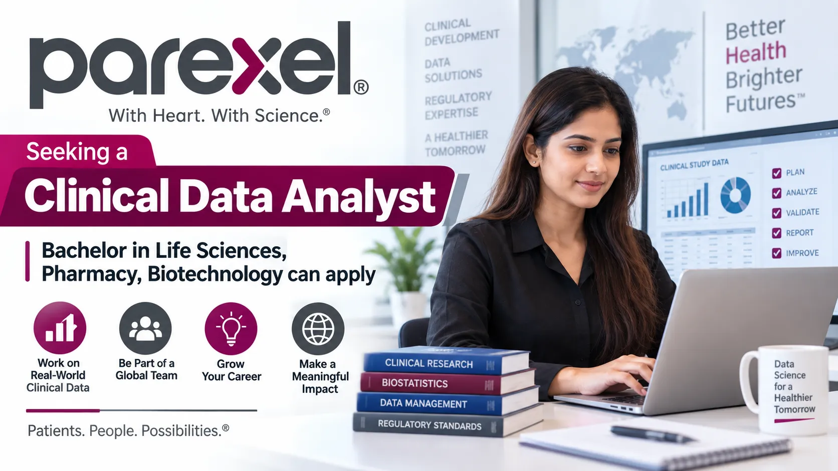 Parexel Seeking a Clinical Data Analyst | Bachelor in Life Sciences, Pharmacy, Biotechnology can apply