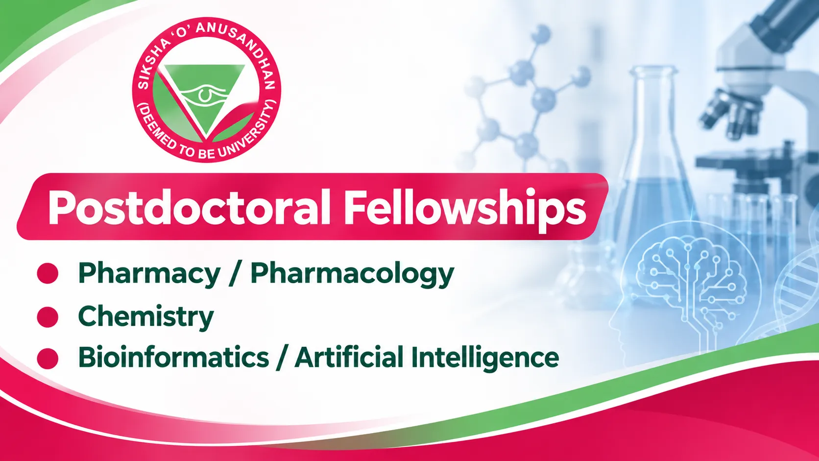 Postdoctoral Fellowships at Siksha ‘O’ Anusandhan