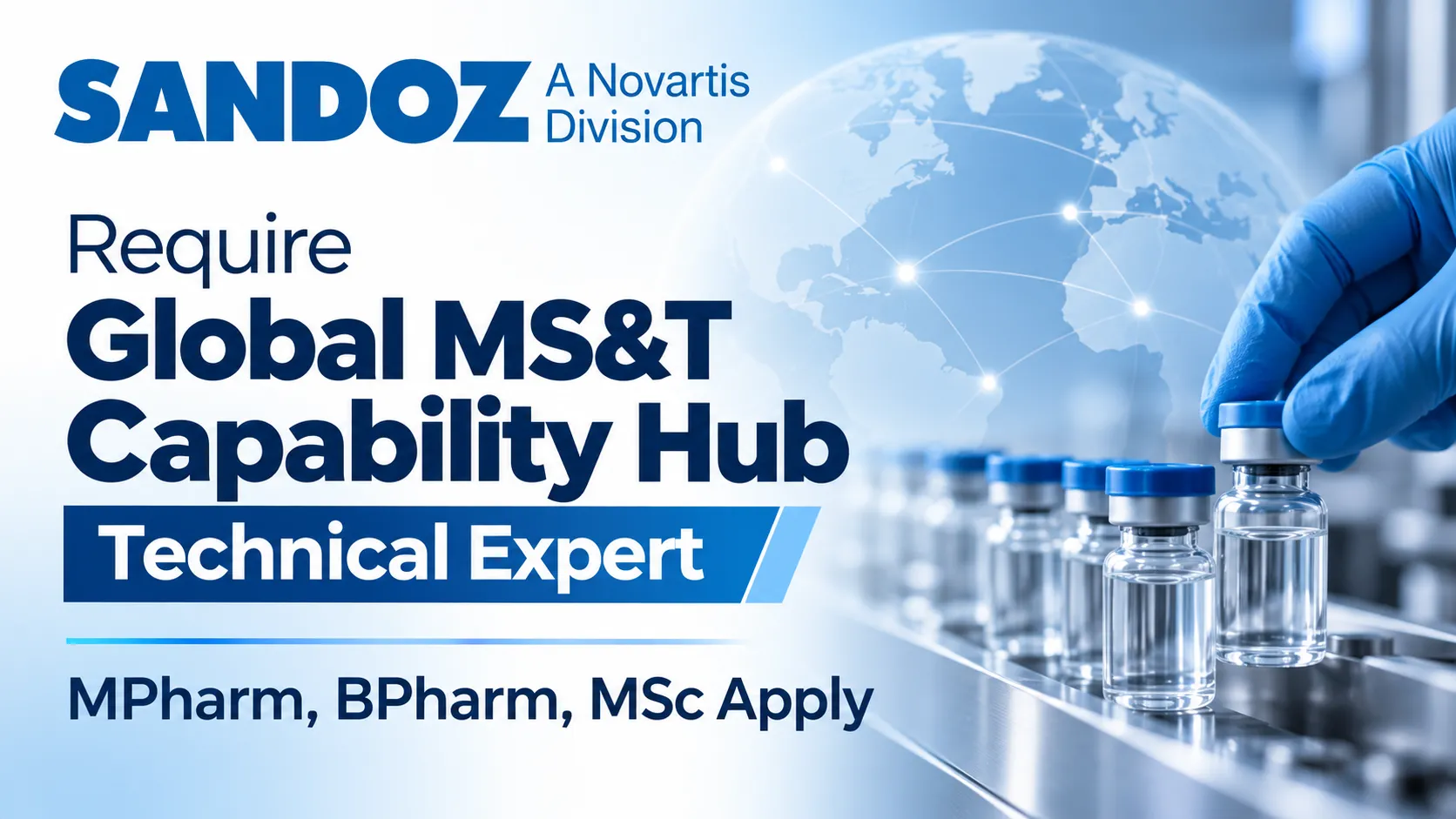 Require Global MS&T Capability Hub Technical Expert at Sandoz
