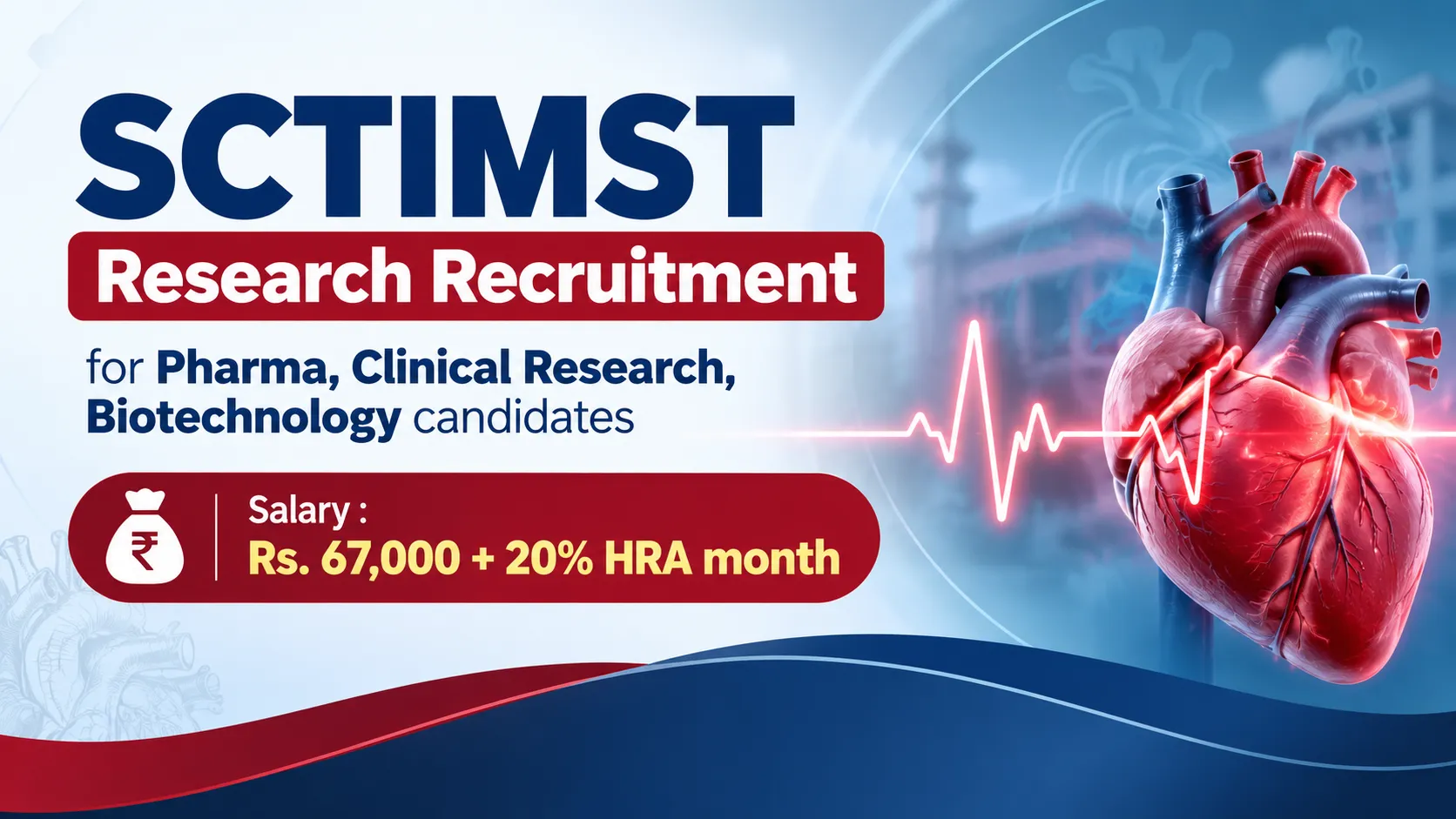 SCTIMST Research Recruitment for Pharma, Clinical Research, Biotechnology candidates