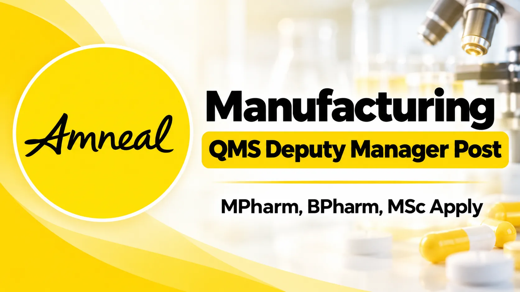 Work as Manufacturing QMS Deputy Manager at Amneal Pharma