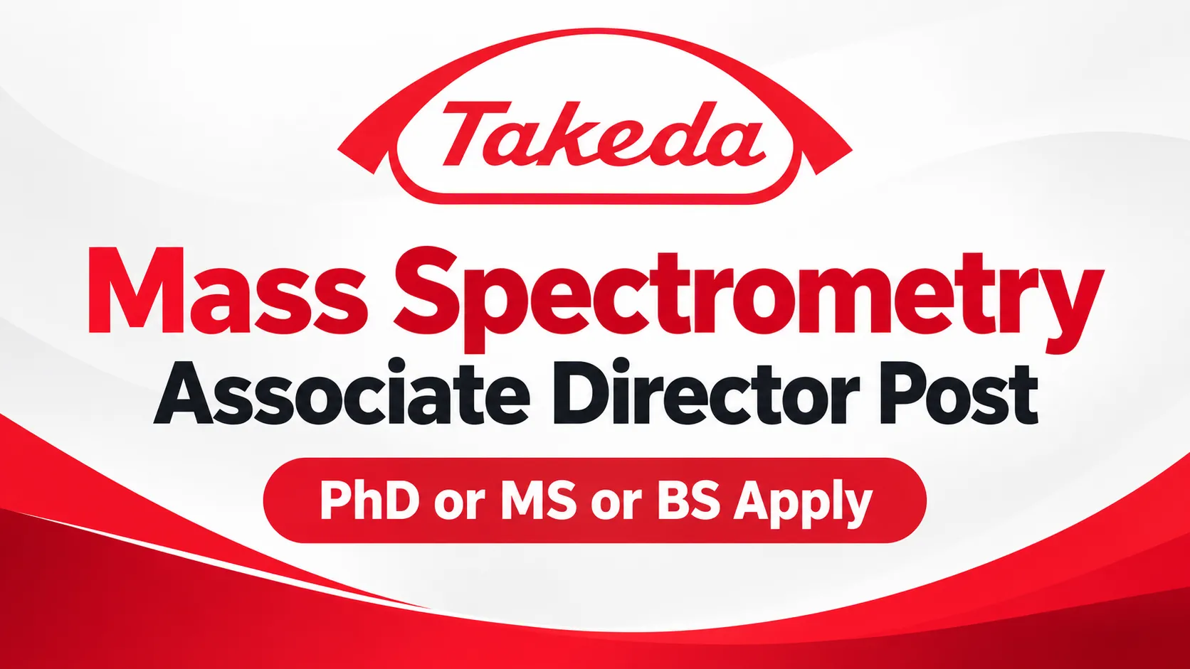 Work as Mass Spectrometry Associate Director at Takeda