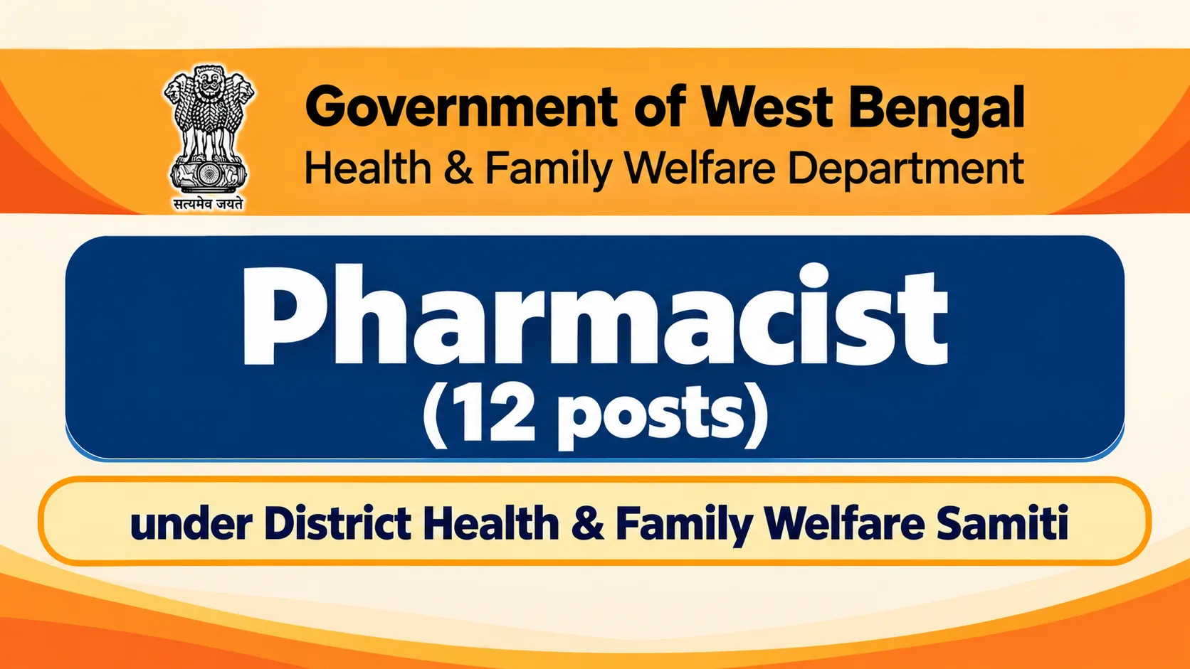 Apply Online for Pharmacist under District Health & Family Welfare Samiti