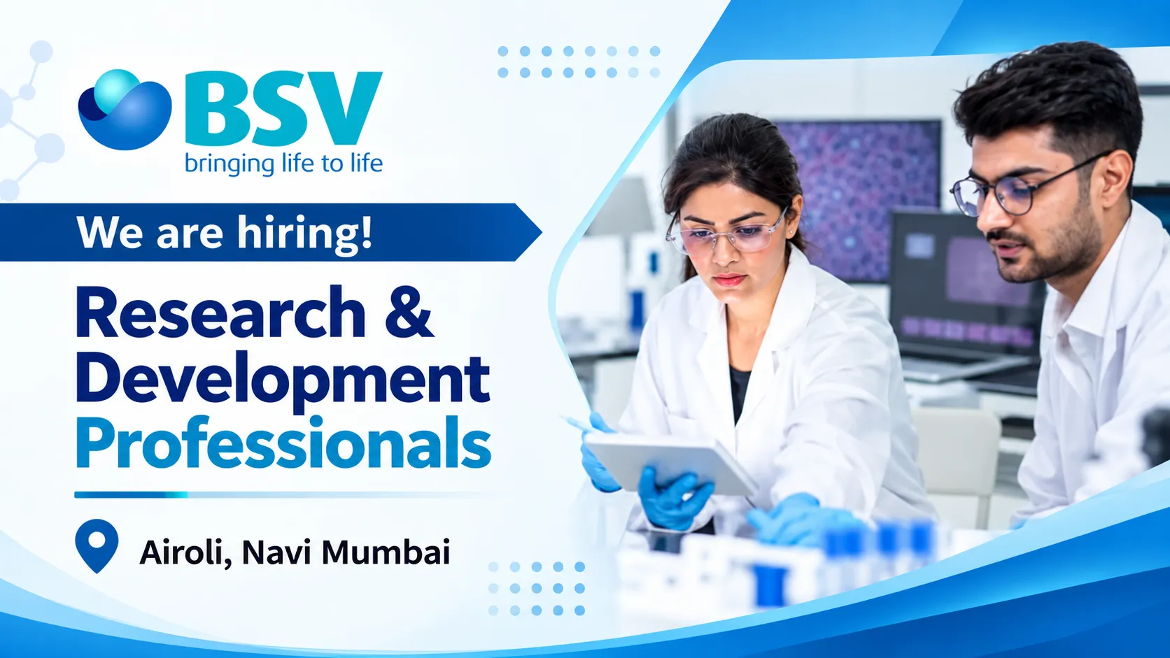 Bharat Serums and Vaccines Limited Hiring Research & Development Professionals