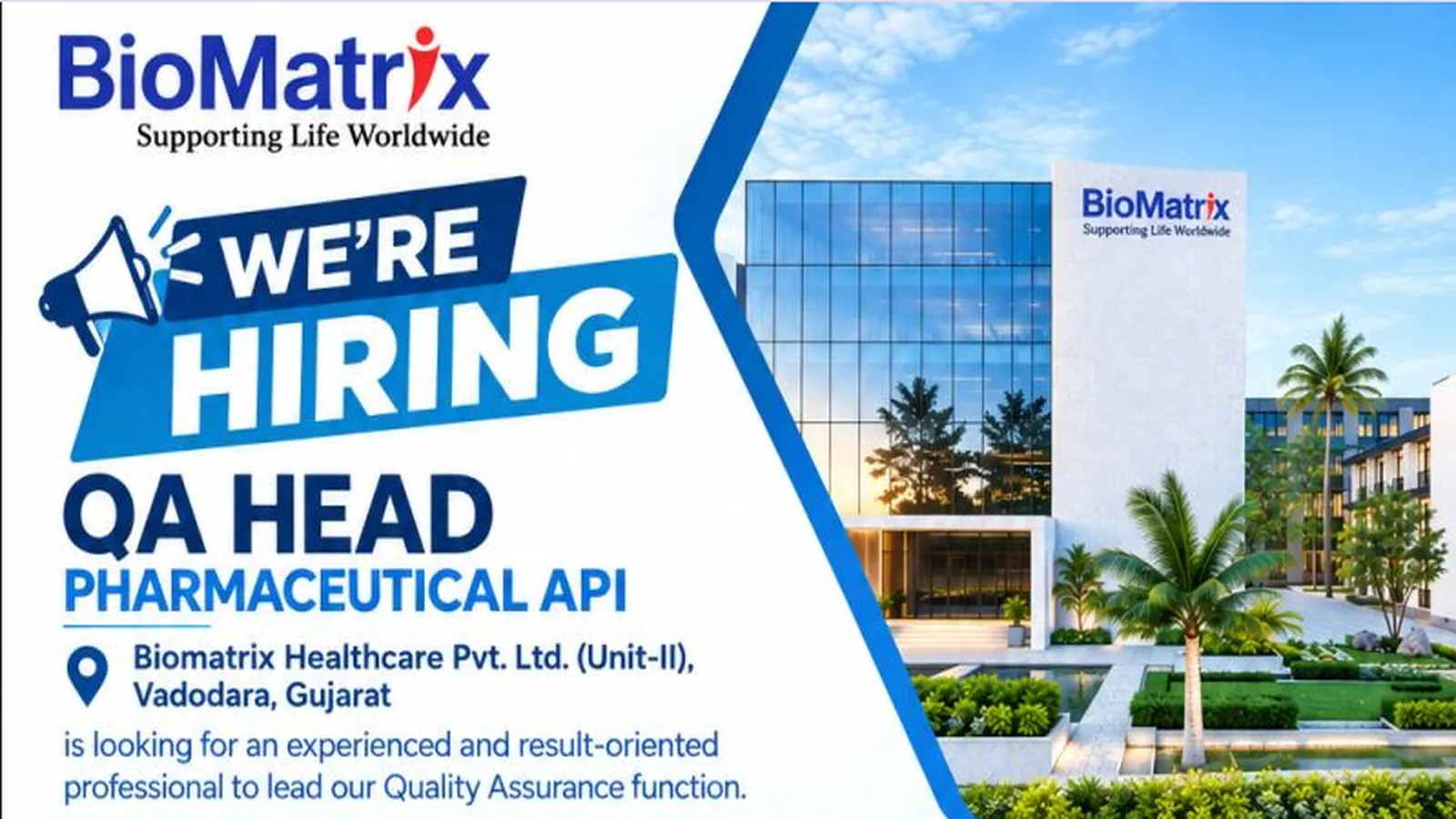 BioMatrix Healthcare Hiring QA Head
