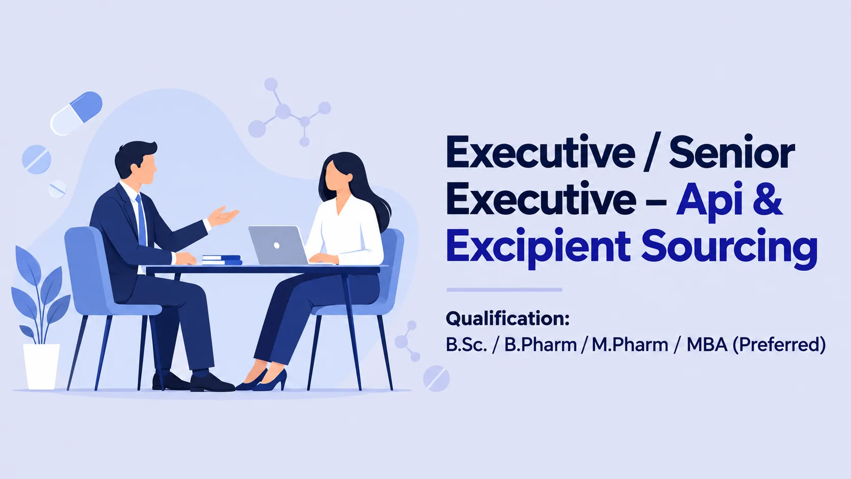 CORONA Remedies Hiring Executive / Senior Executive - API & Excipient Sourcing
