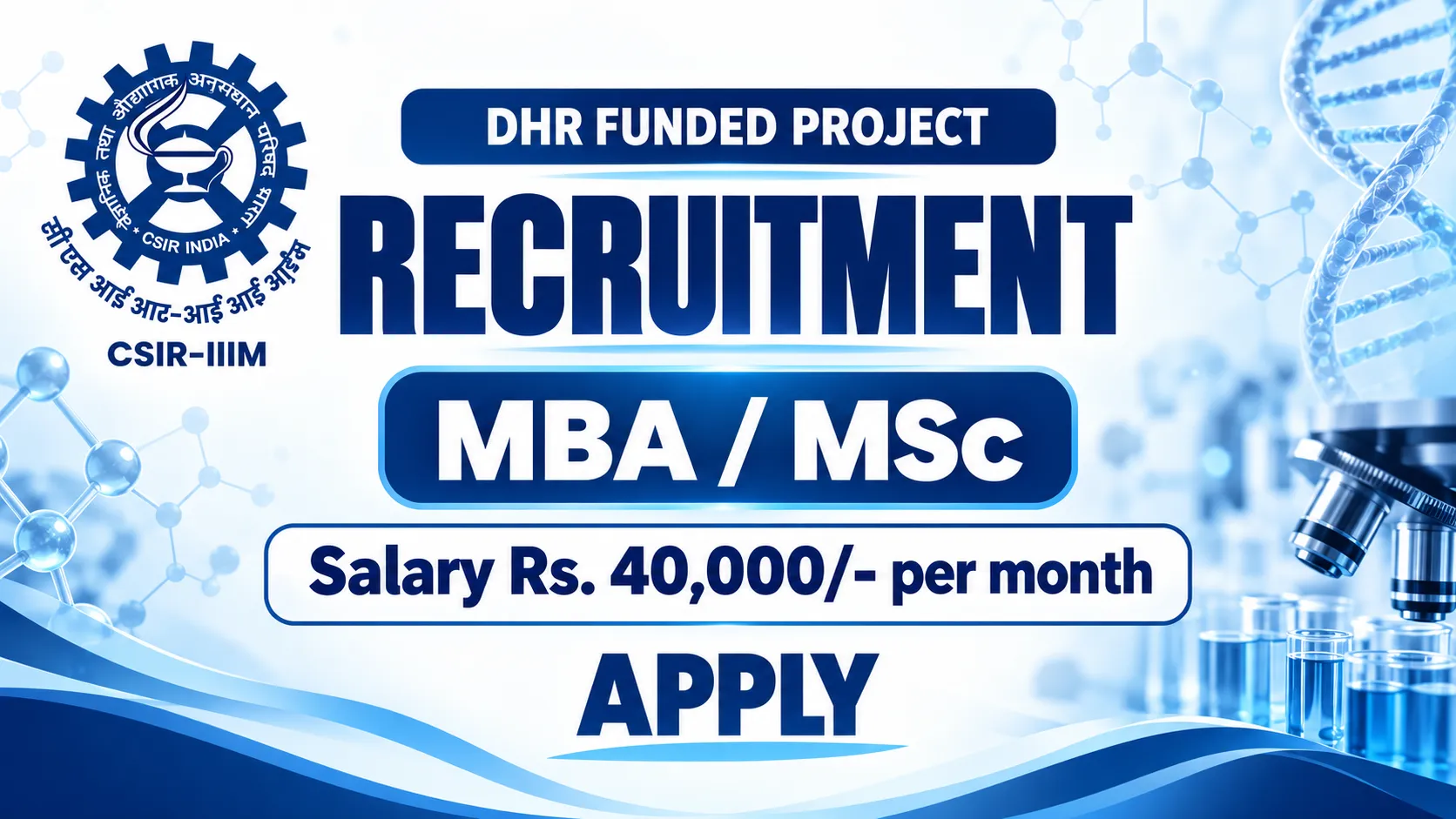 DHR funded project Recruitment at Indian Institute of Integrative Medicine