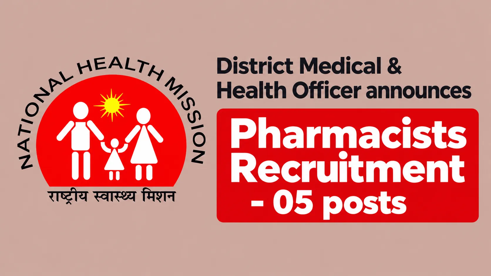 District Medical & Health Officer announces Pharmacists Recruitment