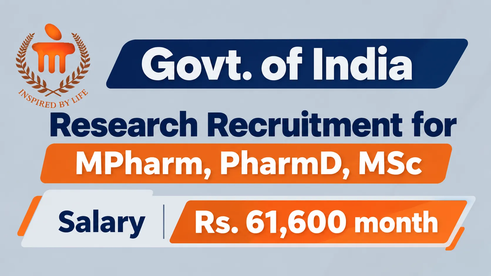 Govt. of India Research Recruitment for MPharm, PharmD, MSc in Department of Pharmacy Practice, MAHE
