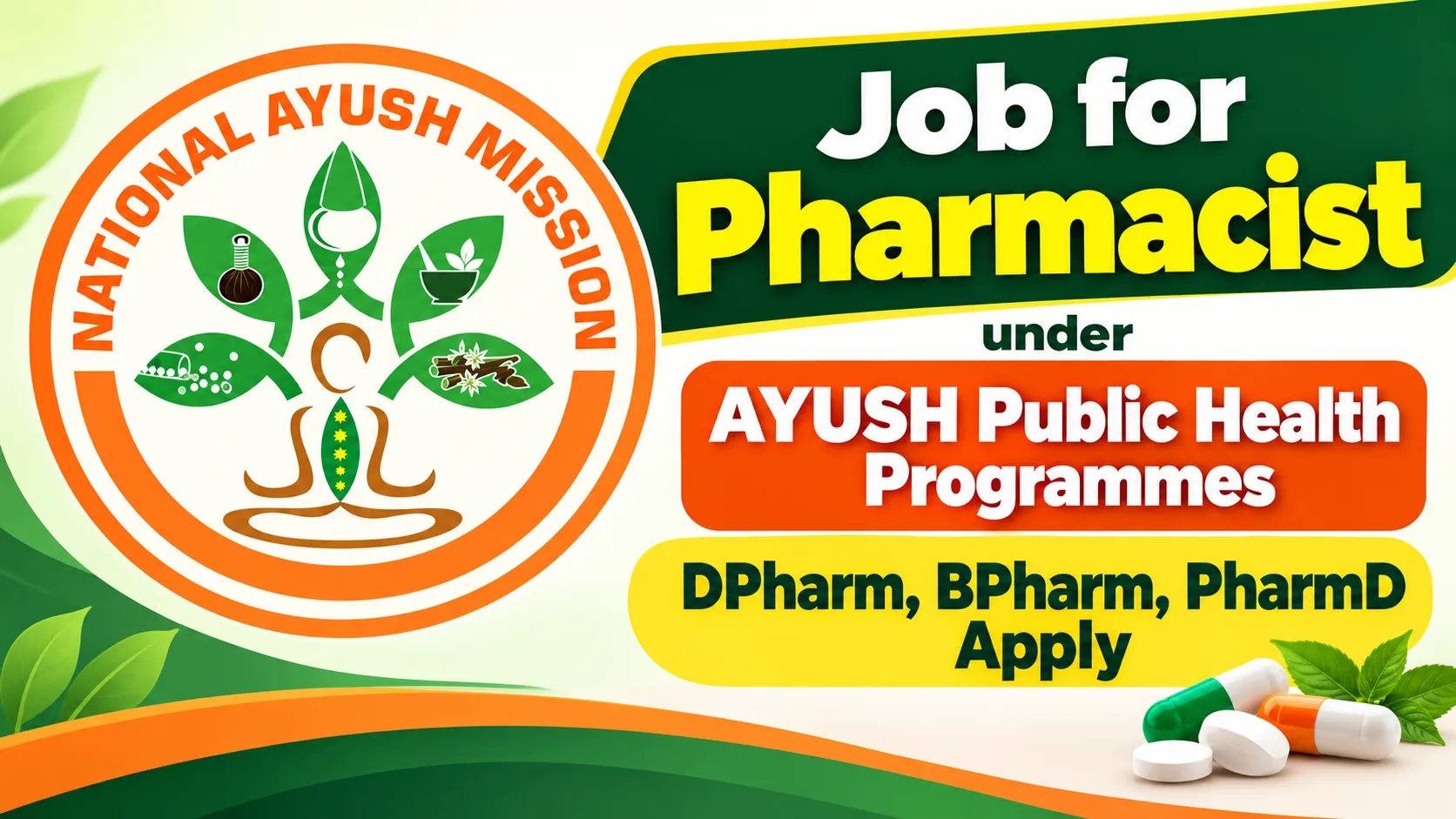 Job for Pharmacist under AYUSH Public Health Programmes