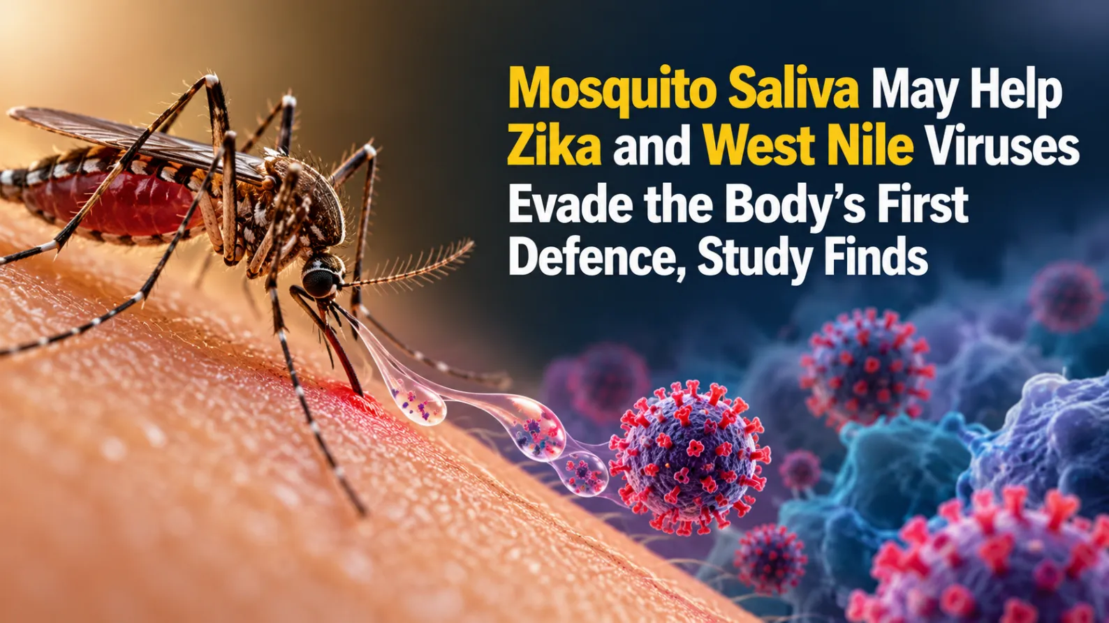 Mosquito Saliva May Help Zika and West Nile Viruses Evade the Body’s First Defence, Study Finds