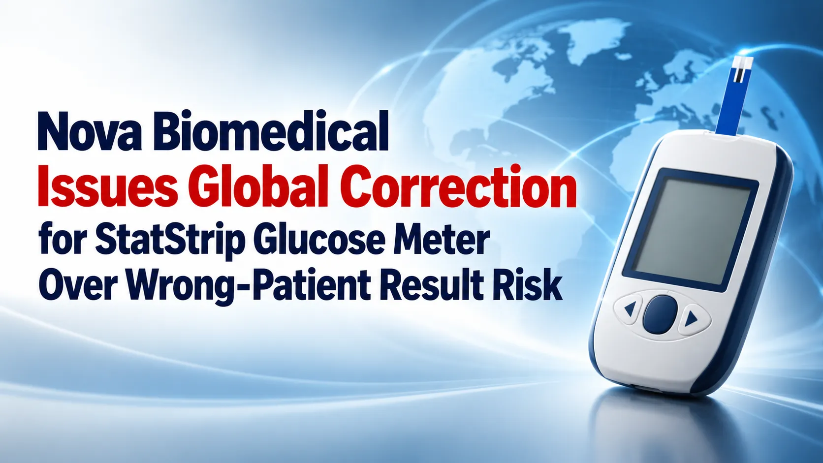 Nova Biomedical Issues Global Correction for StatStrip Glucose Meter Over Wrong-Patient Result Risk