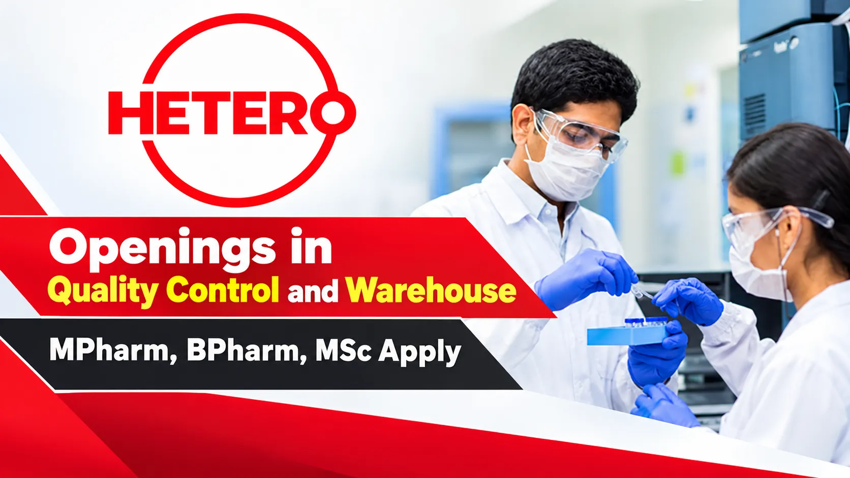 Openings in Quality Control and Warehouse at Hetero