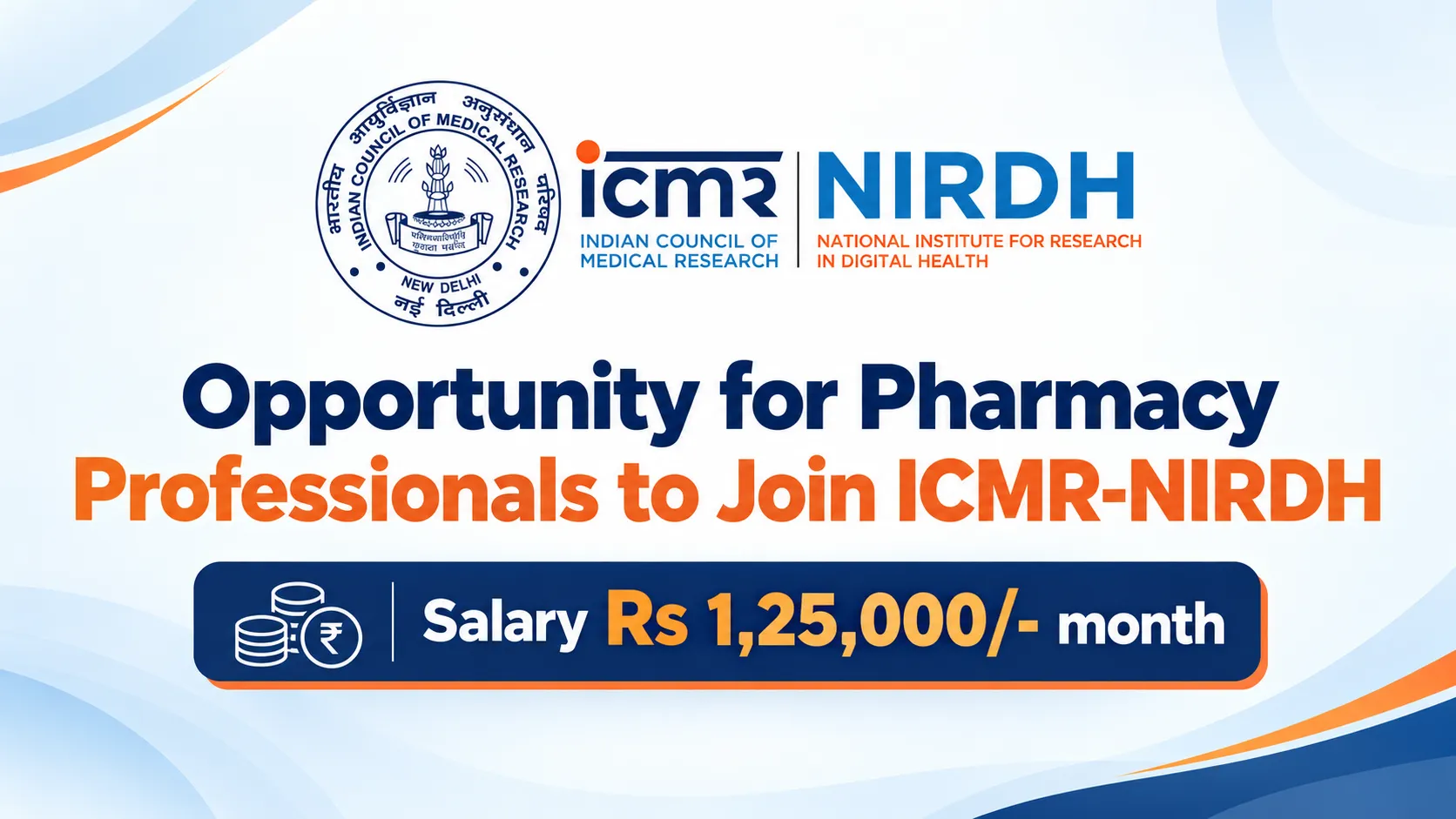 Opportunity for Pharmacy Professionals to Join ICMR-NIRDH
