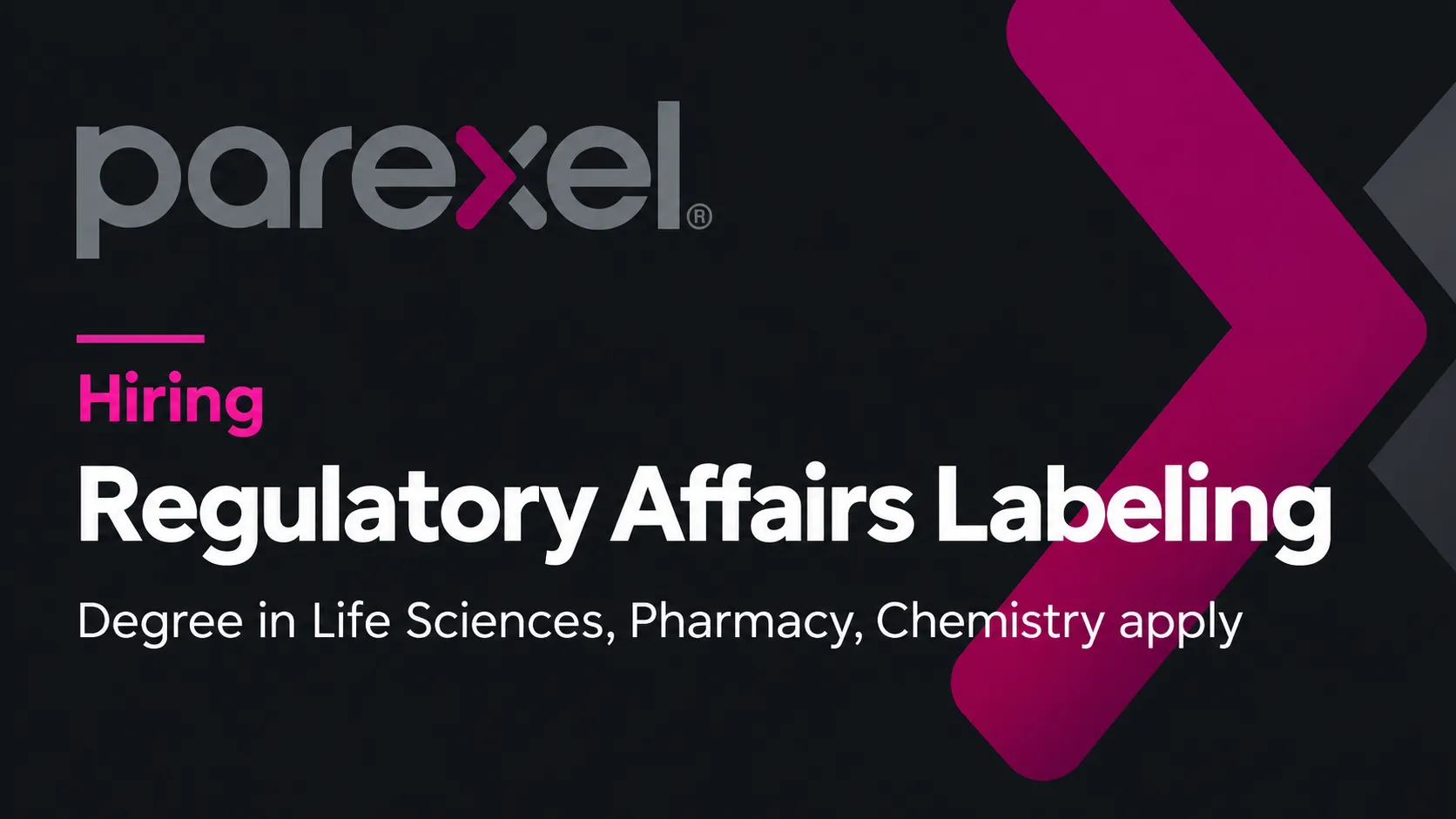 Parexel Hiring Regulatory Affairs Labeling
