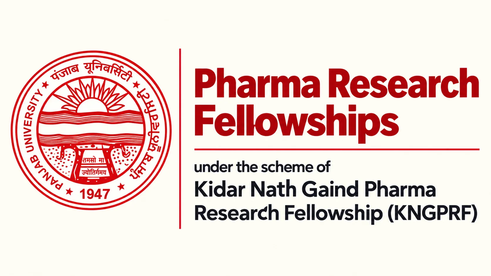  Pharma Research Fellowships at Panjab University
