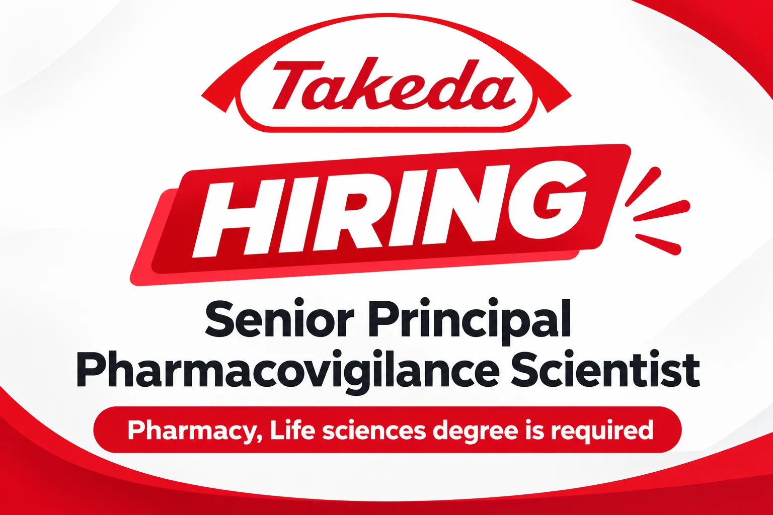 Takeda Hiring Senior Principal Pharmacovigilance Scientist