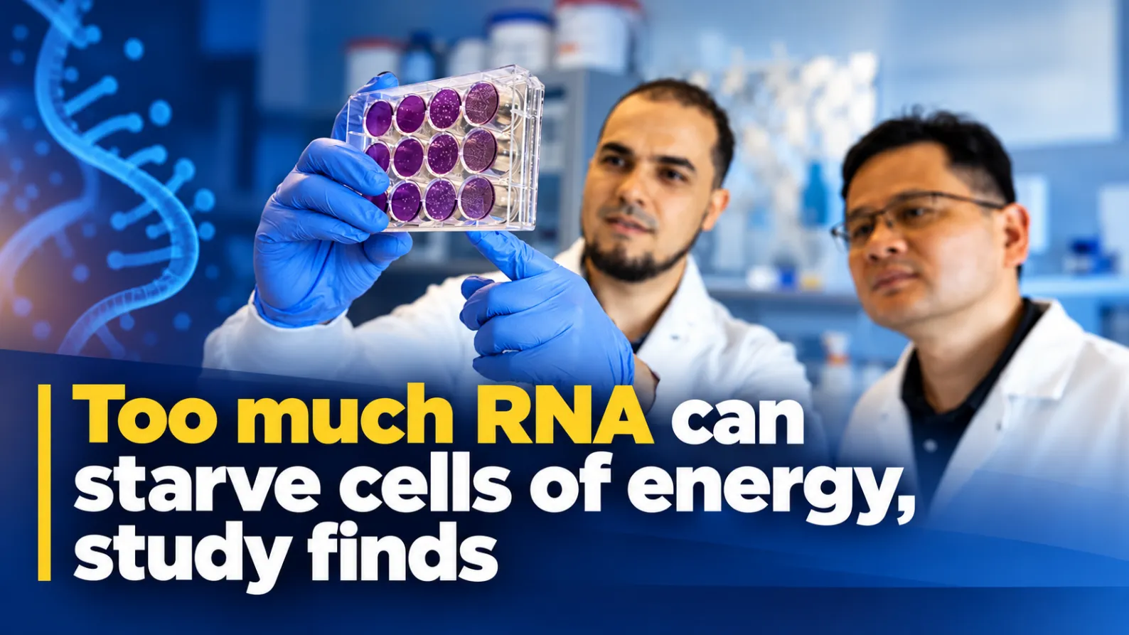 Too much RNA can starve cells of energy, study finds