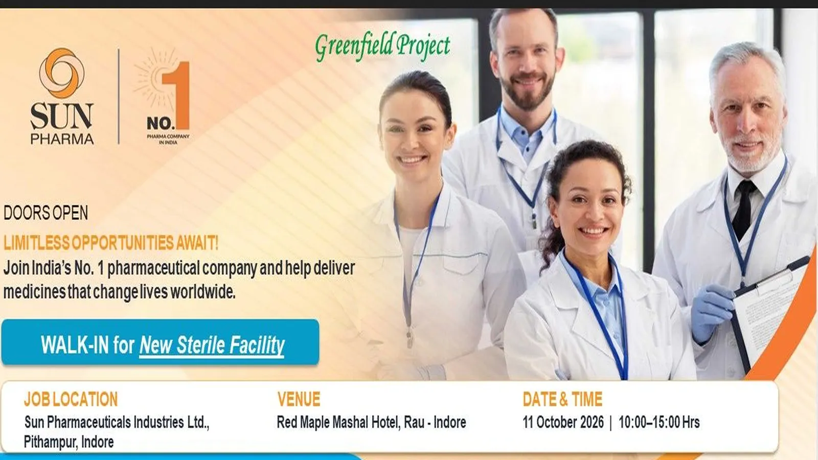 Walk in Drive for New Sterile Facility at Sun Pharma