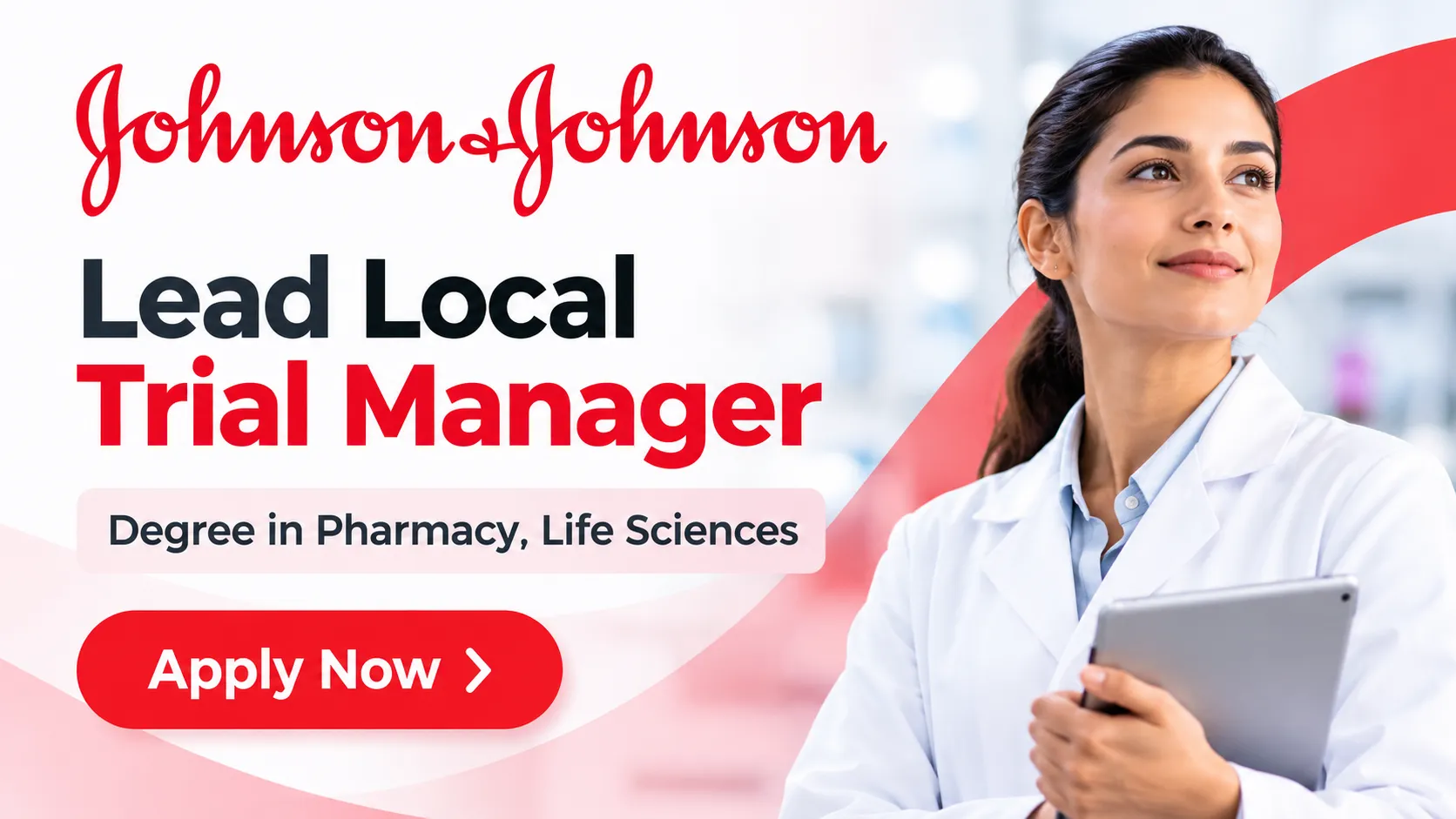 Work as Lead Local Trial Manager at Johnson & Johnson