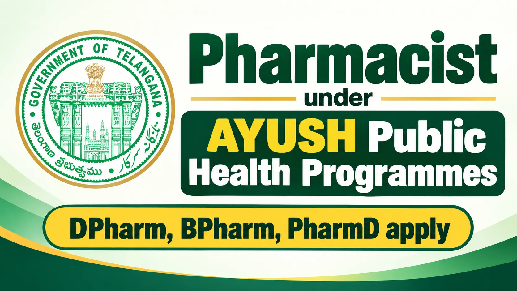 Work as Pharmacist under AYUSH Public Health Programmes